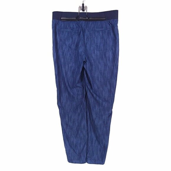 Athleta Midtown Pants Blue 6 Ankle Drawstring Pull On - Picture 2 of 4